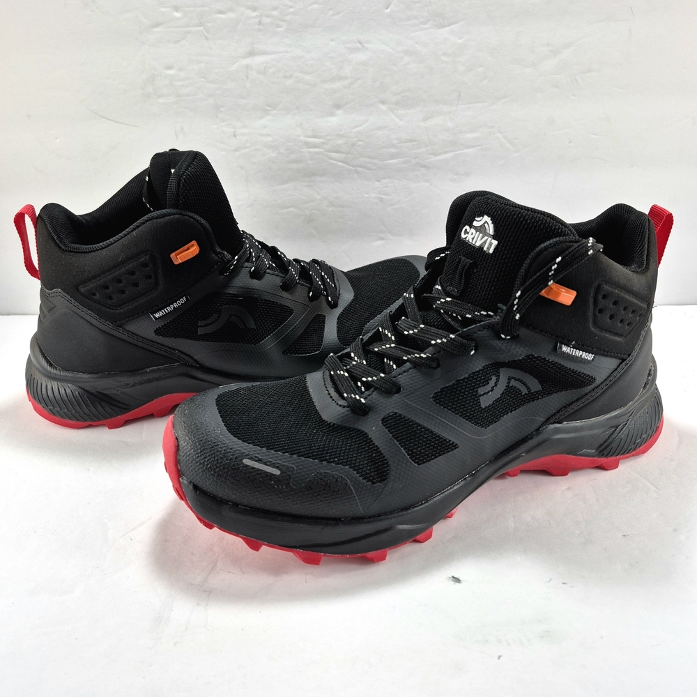 CRIVIT Waterproof Black Hiking Boots - Trekking Trail Shoes Men's 9.5